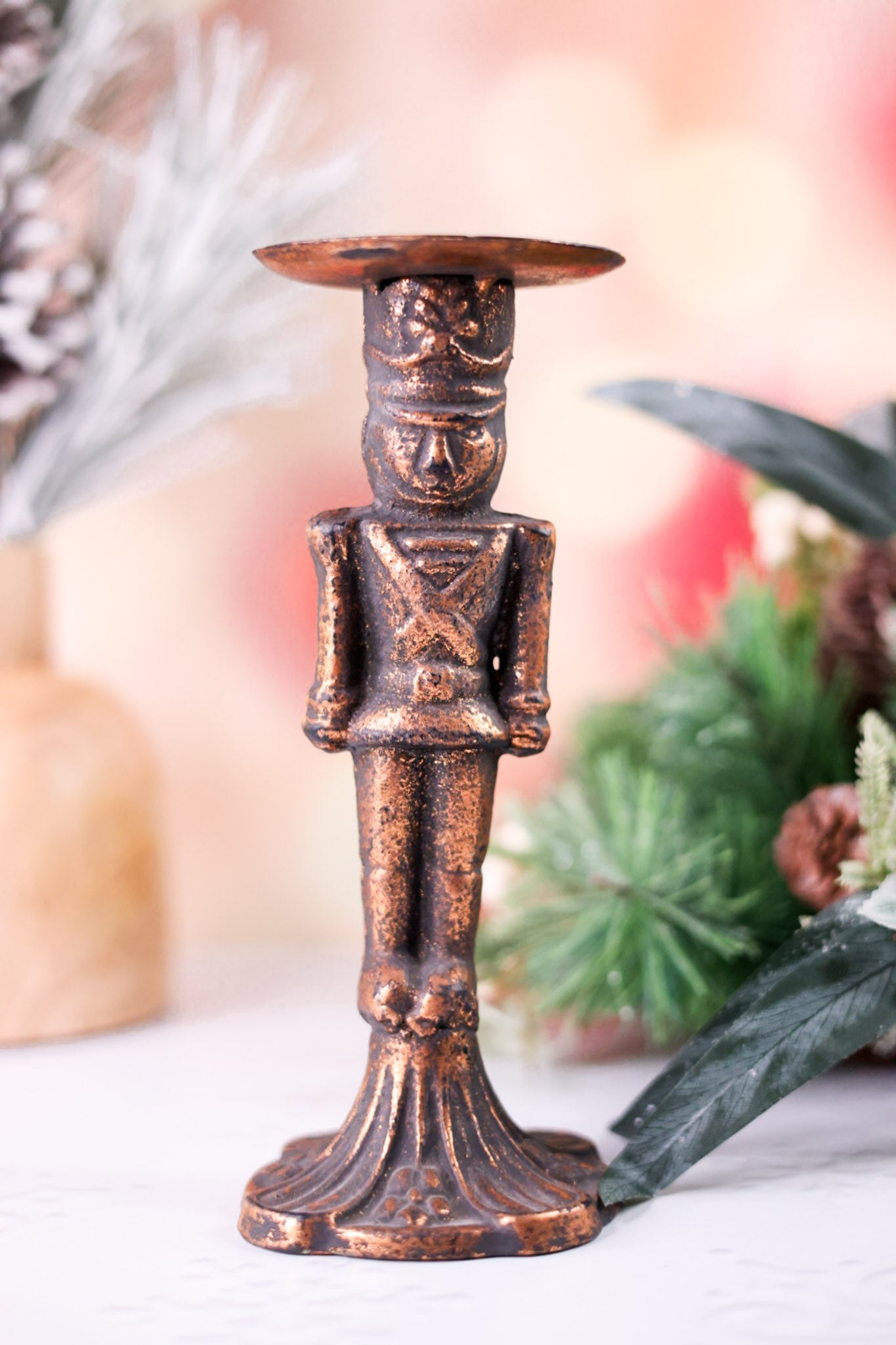 Copper Nutcracker Candle Holder - Whiskey Skies - WT COLLECTION
