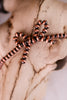 Copper Western Cowgirl Pearl Coquette Bow Hat Chain Band - Whiskey Skies - BOHO RANCH SHOP