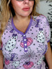 Coquette Halloween Short Sleeve Top and Joggers Pajama Set - Whiskey Skies - SHIRLEY & STONE