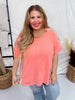 Coral Short Sleeve Crochet Panel Tunic Top - Whiskey Skies - ANDREE BY UNIT