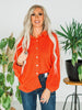 Corded Rust Dolman Button Up - Whiskey Skies - BLUMIN