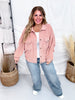 Corduroy Button Down Shacket in Pale Mauve - Whiskey Skies - ANDREE BY UNIT