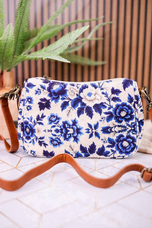 Cottage Rose Crossbody Bag - Whiskey Skies - MYRA BAGS