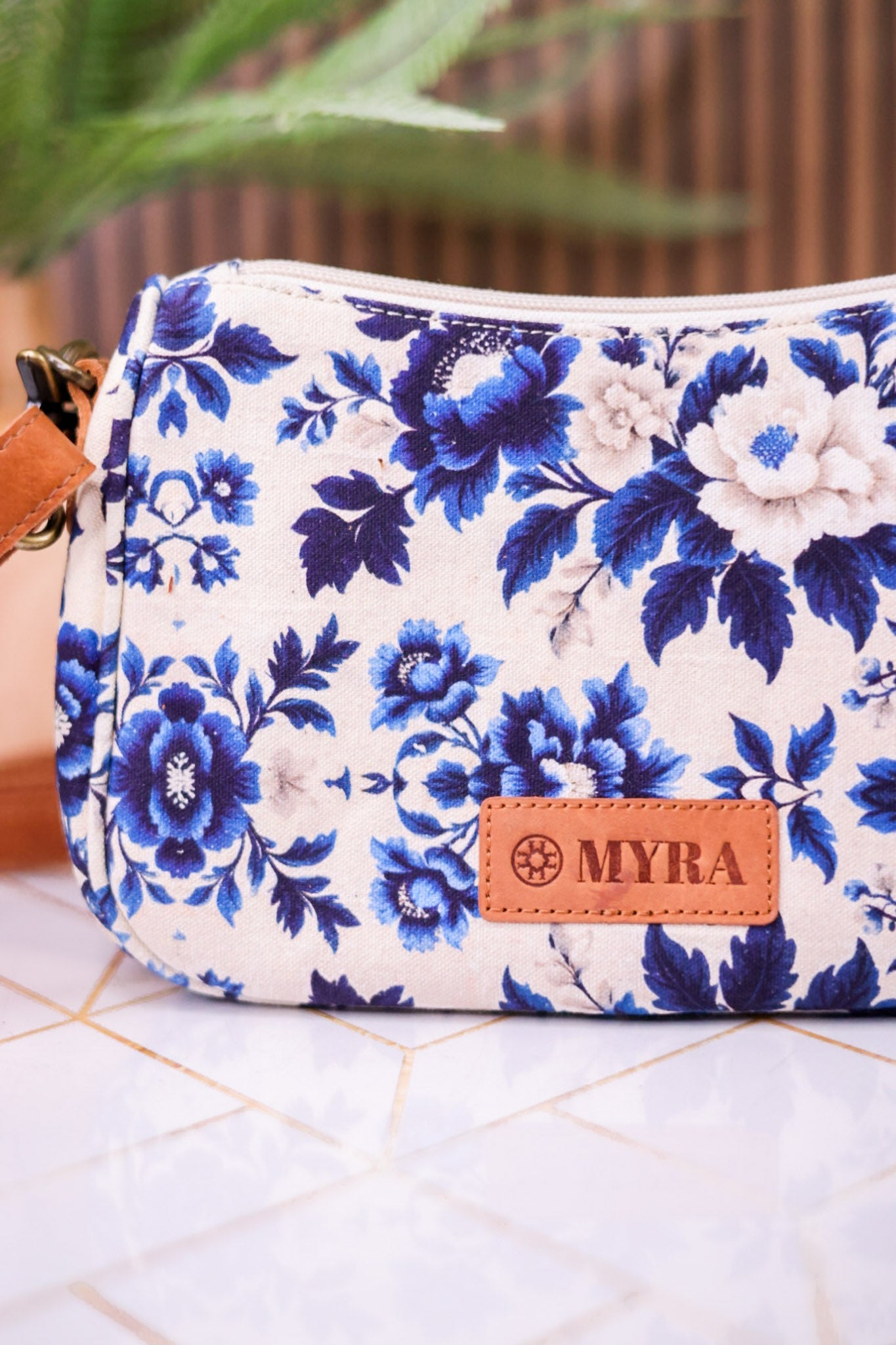 Cottage Rose Crossbody Bag - Whiskey Skies - MYRA BAGS