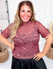 Country Roads Short Sleeve Mesh Top - Whiskey Skies - STERLING KREEK