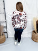 Cow Print Long Sleeve Mesh Top With Studded Horseshoe - Whiskey Skies - DAVI & DANI