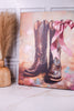 Cowboy Boots With Bow Wall Art - Whiskey Skies - RAZ IMPORTS