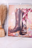 Cowboy Boots With Bow Wall Art - Whiskey Skies - RAZ IMPORTS
