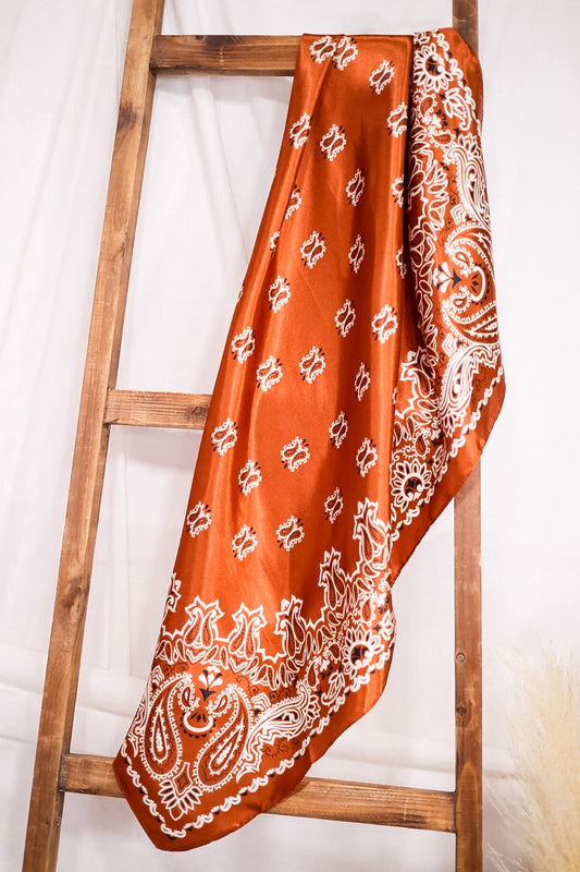 Cowboy Copper Bandana Wild Rag - Whiskey Skies - ROWDY CROWD CLOTHING
