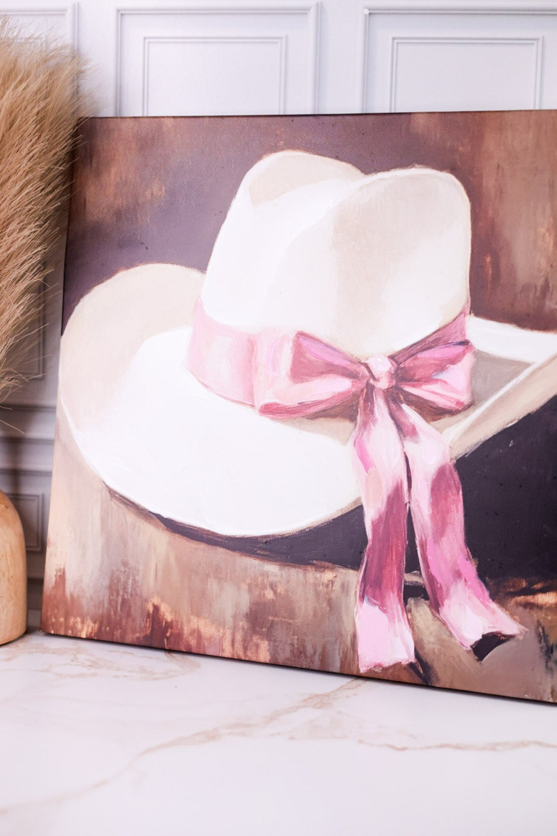 Cowboy Hat With Bow Wall Art - Whiskey Skies - RAZ IMPORTS