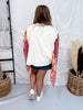 Cowboy Take Me Away Mixed Print Poncho Top - Whiskey Skies - BLUEVELVET