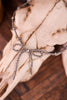 Cowgirl Pearl Necklace With Coquette Bow Pendant - Whiskey Skies - BOHO RANCH SHOP