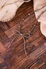 Cowgirl Pearl Necklace With Coquette Bow Pendant - Whiskey Skies - BOHO RANCH SHOP
