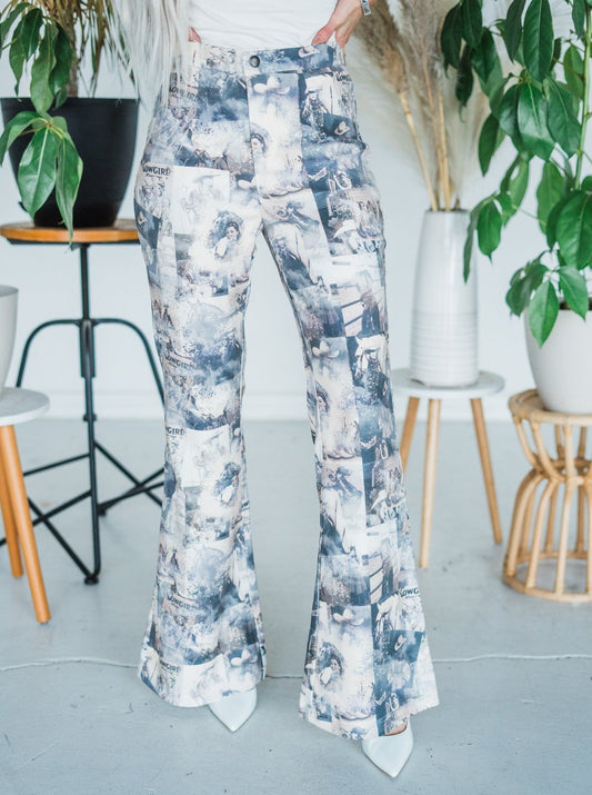 Cowgirl Print Pants - Whiskey Skies - SOUTHERN GRACE