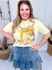 Cowgirl Summer Beach Vibes Graphic Midi Shirt - Whiskey Skies - STATED BRANDS