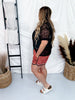 Cowtown Cutesy Short Sleeve Black Mesh Top - Whiskey Skies - 2 FLY CO.
