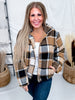 Cozy Brown Plaid Zip Up Puff Jacket - Whiskey Skies - SWEET GENERIS