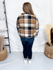 Cozy Brown Plaid Zip Up Puff Jacket - Whiskey Skies - SWEET GENERIS