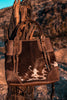 Crawford Canyon Tall Leather Hairon Bag - Whiskey Skies - KHEMCHAND HANDICRAFT