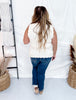 Cream and Brown Floral Sweater Vest - Whiskey Skies - POLAGRAM + BAEVELY