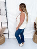 Cream and Brown Floral Sweater Vest - Whiskey Skies - POLAGRAM + BAEVELY