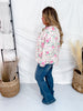 Cream and Pink Floral Print Corduroy Shacket - Whiskey Skies - ANDREE BY UNIT