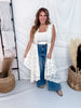Cream Lace Button Front Duster With High-Low Hemline - Whiskey Skies - DAVI & DANI