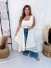 Cream Lace Button Front Duster With High-Low Hemline - Whiskey Skies - DAVI & DANI