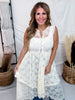 Cream Lace Button Front Duster With High-Low Hemline - Whiskey Skies - DAVI & DANI