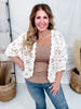 Cream & Latte Long Sleeve Open Knit Cardigan - Whiskey Skies - POL CLOTHING INC.