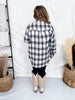 Cream & Olive Green Plaid Button Down Flannel Top - Whiskey Skies - SWEET GENERIS