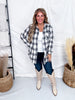 Cream & Olive Green Plaid Button Down Flannel Top - Whiskey Skies - SWEET GENERIS