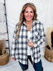 Cream & Olive Green Plaid Button Down Flannel Top - Whiskey Skies - SWEET GENERIS