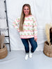 Cream Sweater With Heart Shaped Cherry Print - Whiskey Skies - BIBI