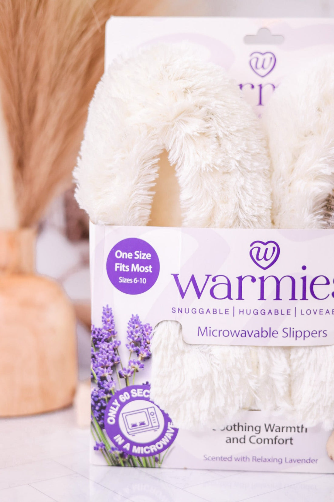 Cream Warmies Slippers - Whiskey Skies - WARMIES