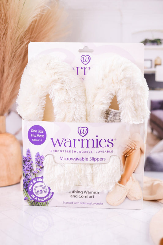 Cream Warmies Slippers - Whiskey Skies - WARMIES