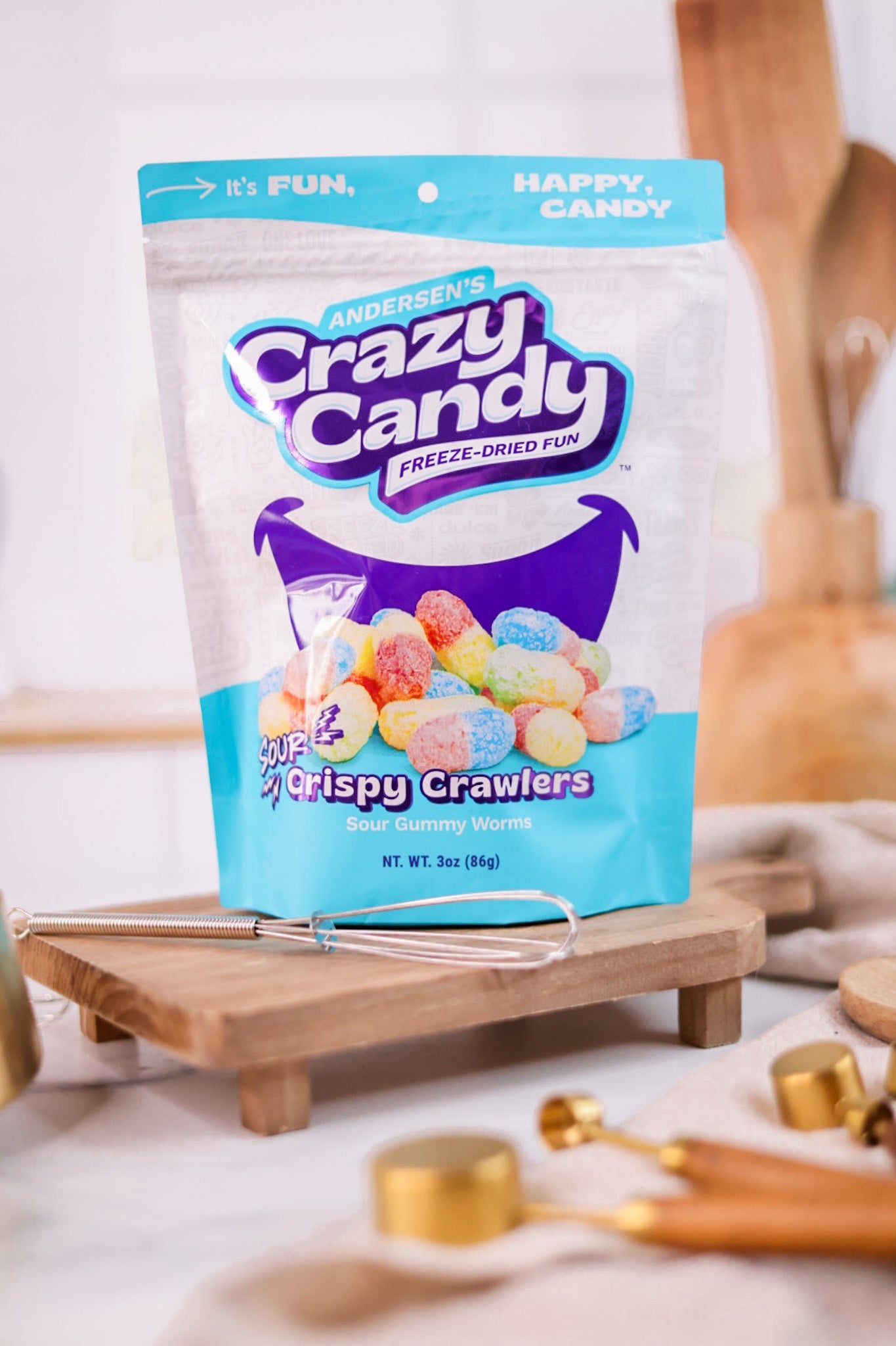 Crispy Crawlers Freeze Dried Candy - Whiskey Skies - ANDERSEN'S CRAZY CANDY