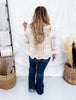 Crochet Lace Blouse With 3/4 Sleeves - Whiskey Skies - DAVI & DANI