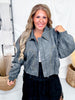 Cropped Black Faux Leather Jacket With Studs - Whiskey Skies - POLAGRAM + BAEVELY