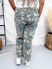 Cropped High Rise Distressed Camo Kreek Jeans - Whiskey Skies - STERLING KREEK