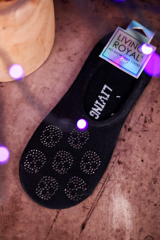 Crystal Skull Liner Socks - Whiskey Skies - LIVING ROYAL