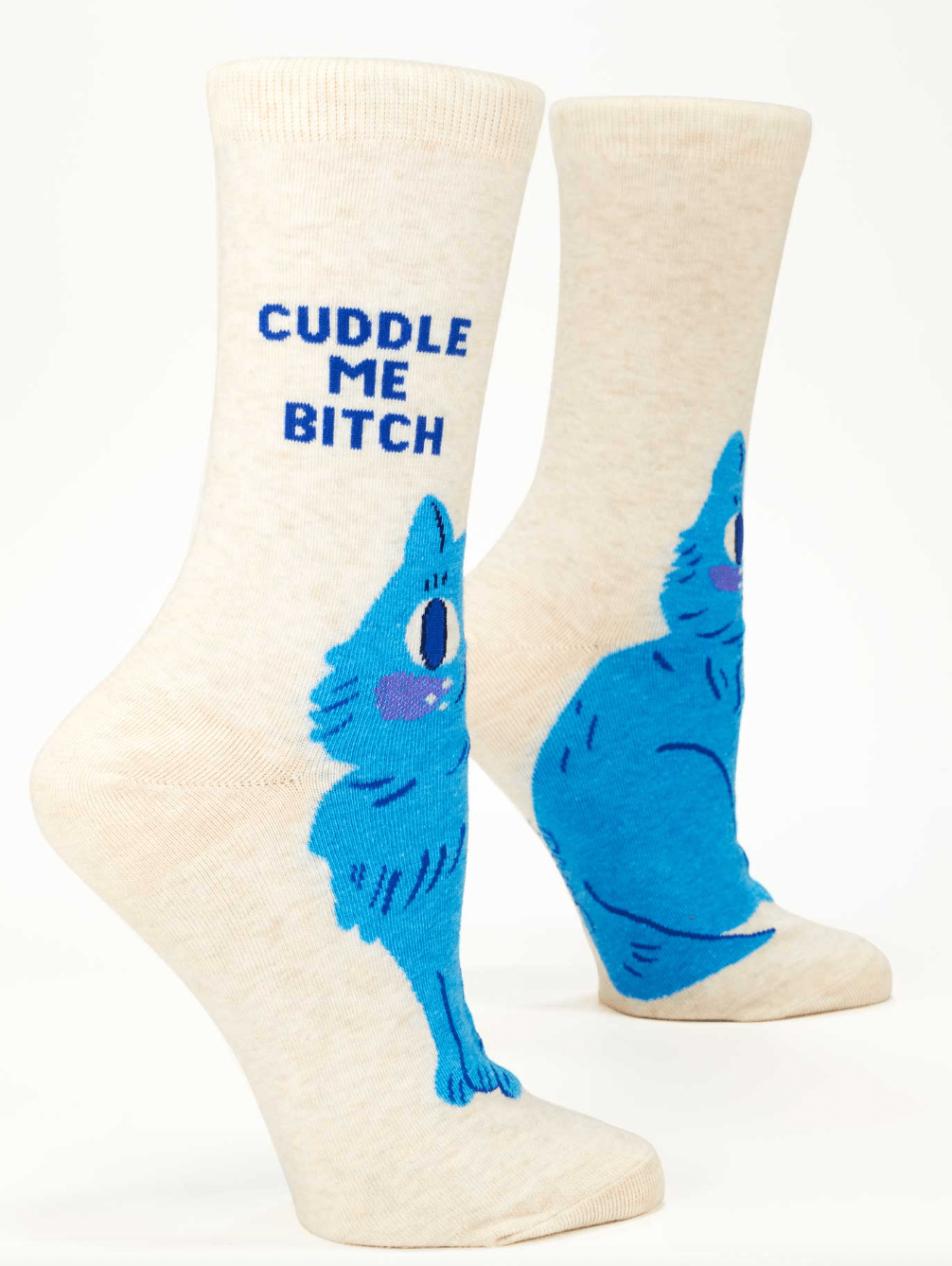 Cuddle Me Bitch Crew Socks - Whiskey Skies - BLUE Q
