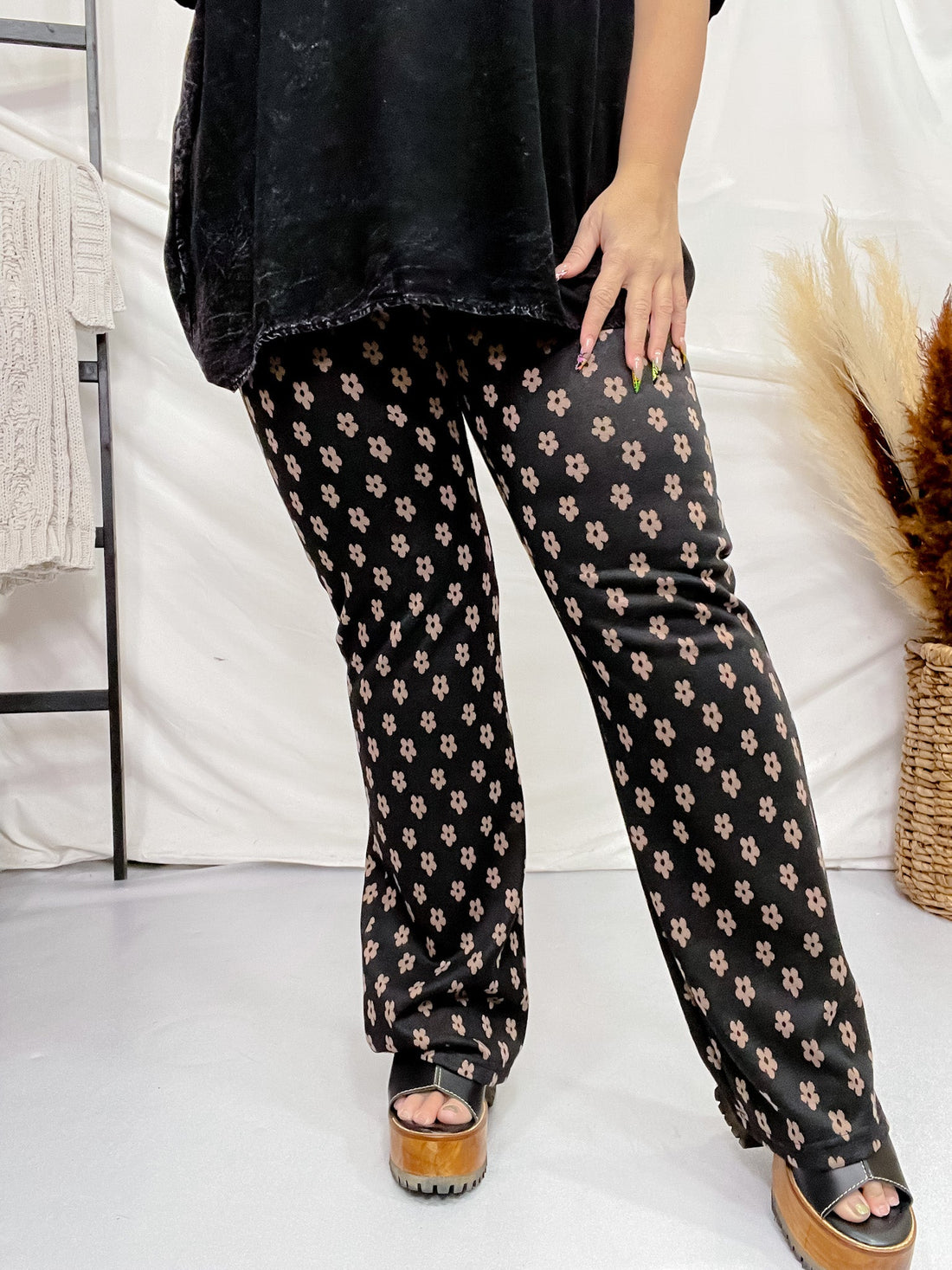 Daisy Wide Leg Pant - Whiskey Skies - POLAGRAM + BAEVELY