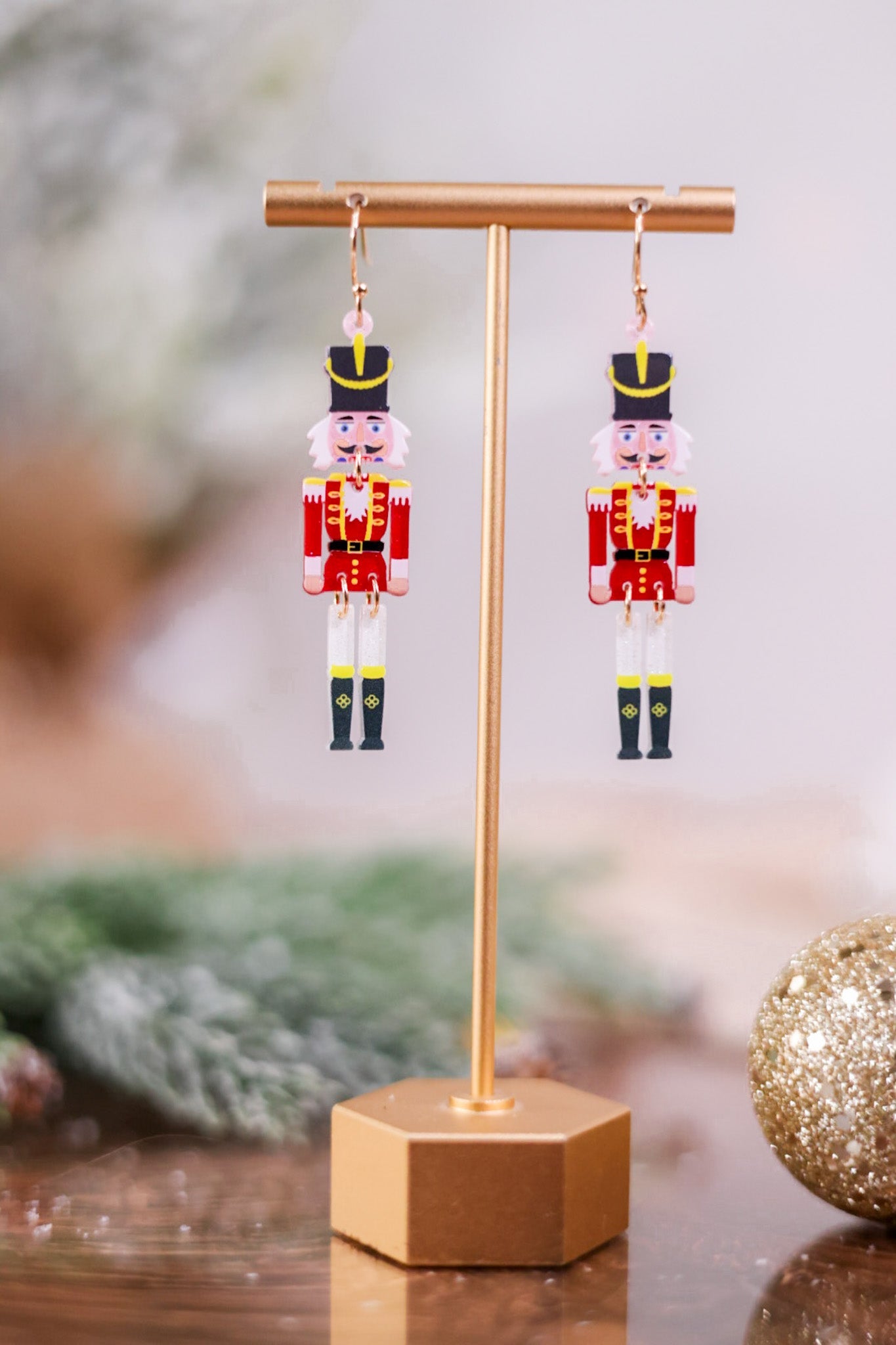 Dancing Nutcrackers Acrylic Earrings - Whiskey Skies - PERIWINKLE BY BARLOW