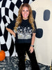 Dancing Skeleton Short Sleeve Graphic Tee - Whiskey Skies - GLAIME
