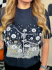 Dancing Skeleton Short Sleeve Graphic Tee - Whiskey Skies - GLAIME