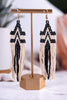 Danielle Peak Beaded Fringe Earrings Black - Whiskey Skies - INK+ALLOY