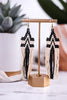 Danielle Peak Beaded Fringe Earrings Black - Whiskey Skies - INK+ALLOY