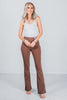 Dark Brown Magic High Waist Kick Flares - Whiskey Skies - DEAR SCARLETT