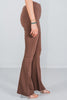 Dark Brown Magic High Waist Kick Flares - Whiskey Skies - DEAR SCARLETT